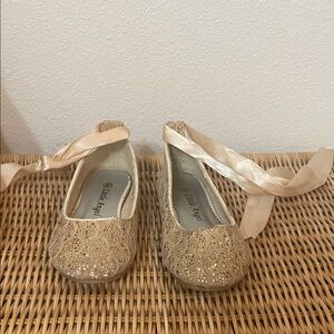 Gold Kids Ballet Flats